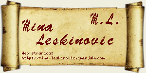 Mina Leškinović vizit kartica